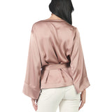 Kaftan manga larga de basta ancha reversible CAMEL