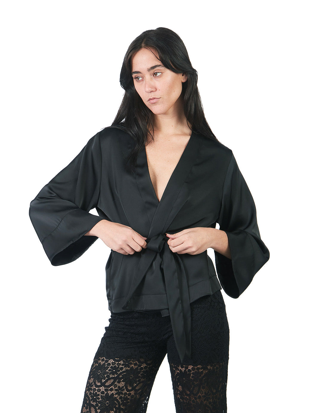 Kaftan manga larga de basta ancha