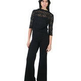 Pantalón jean con corte delantero NEGRO