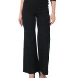 Pantalón jean con corte delantero NEGRO
