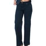 Pantalón Jean Recto De Basta Ancha AZUL NOCHE