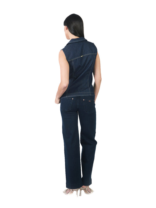 Pantalón Jean Recto De Basta Ancha