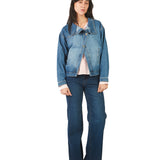 Pantalón Jean Recto De Basta Ancha AZUL