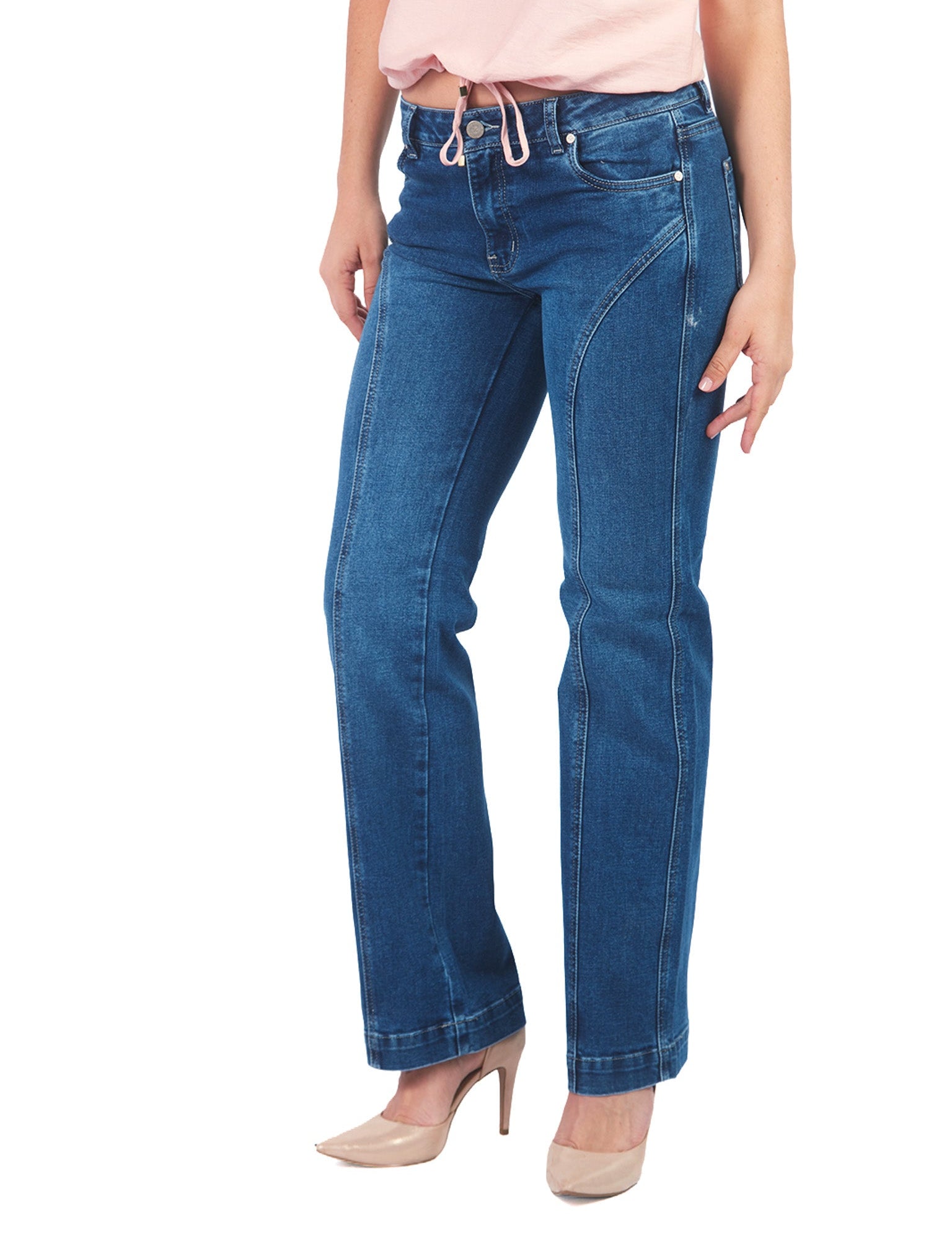 Pantalones Rectos Jp00610Smc Azul