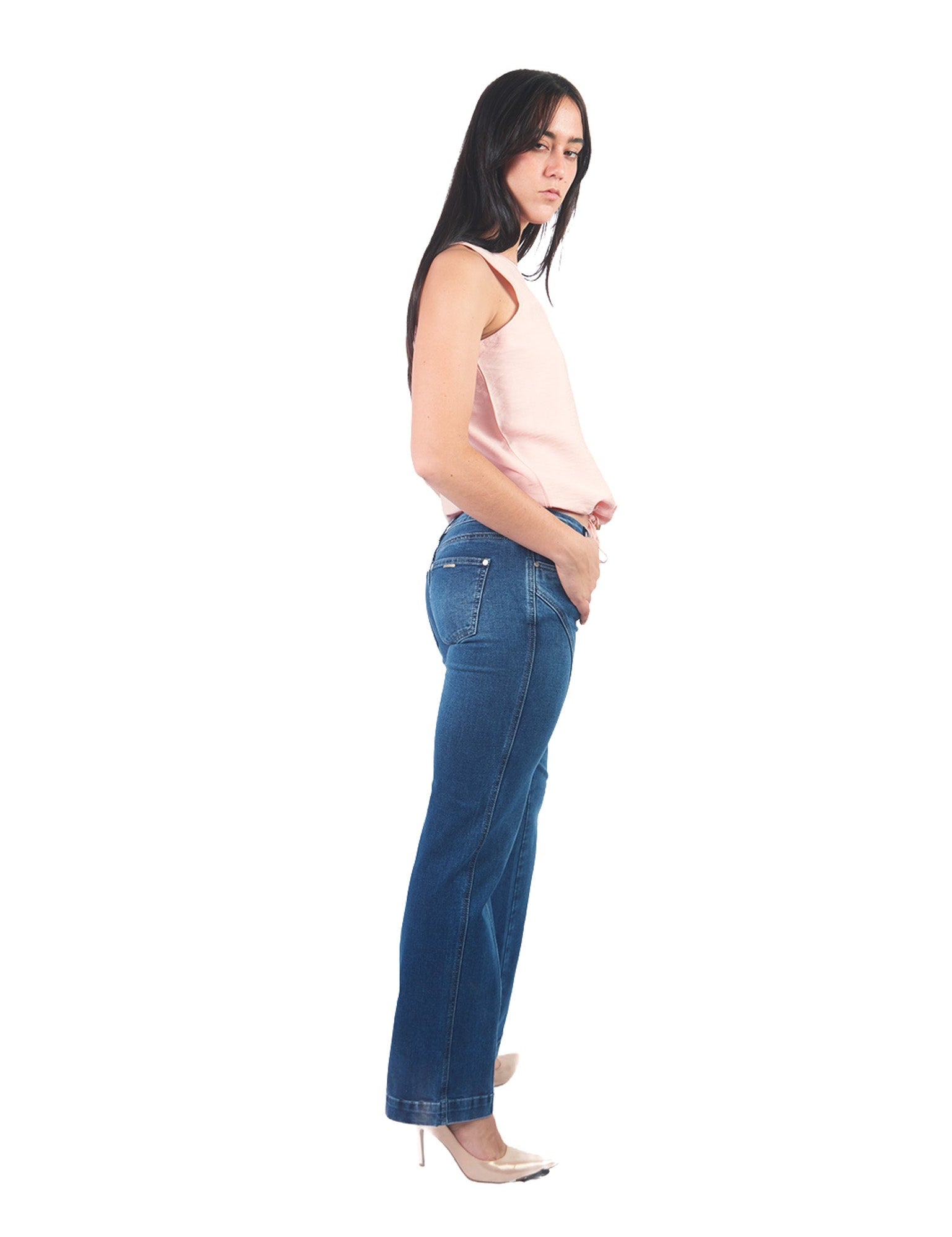 Pantalones Rectos Jp00610Smc Azul