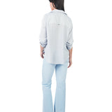 Pantalón jean de corte delantero desilachado