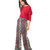 Pantalón recto estampado