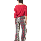 Pantalón recto estampado