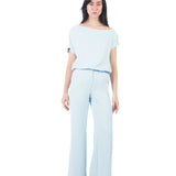 Pantalón Recto Estampado CELESTE