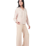 Pantalón Recto Estampado CREMA