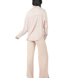 Pantalón Recto Estampado CREMA