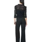 Pantalón Recto Estampado NEGRO