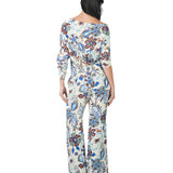 Pantalón semi wide leg estampado AZULINO