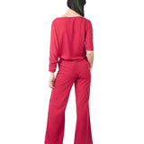 Pantalón semi wide leg ROJO