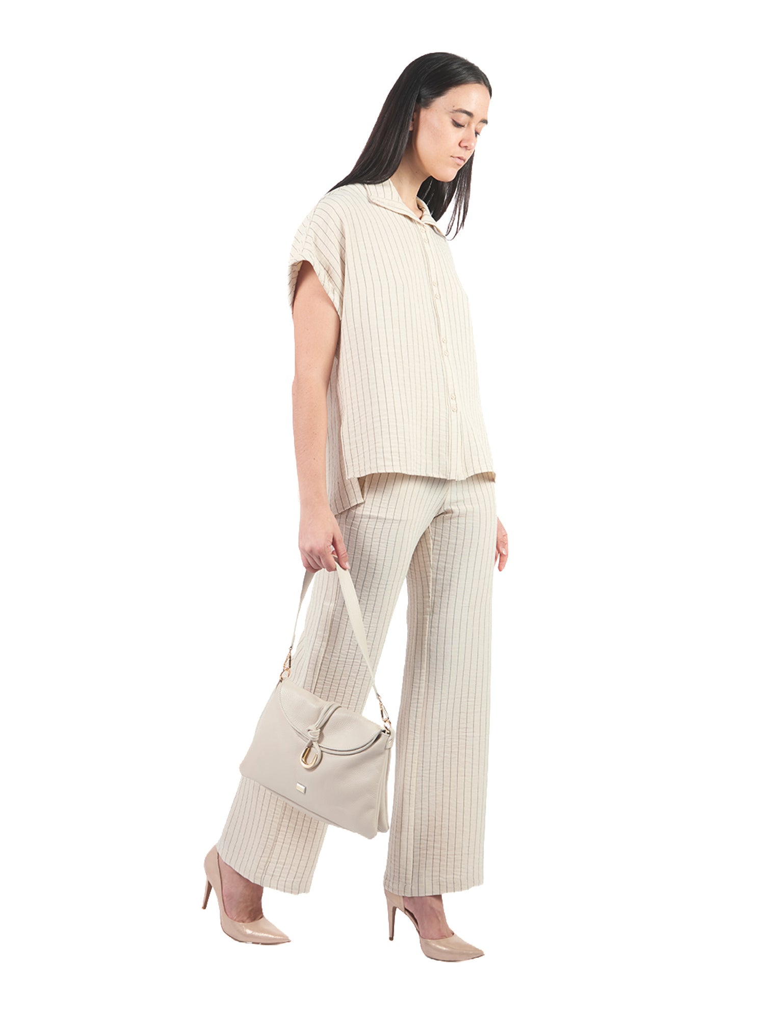 Pantalones Rectos PT00793JTH Crema