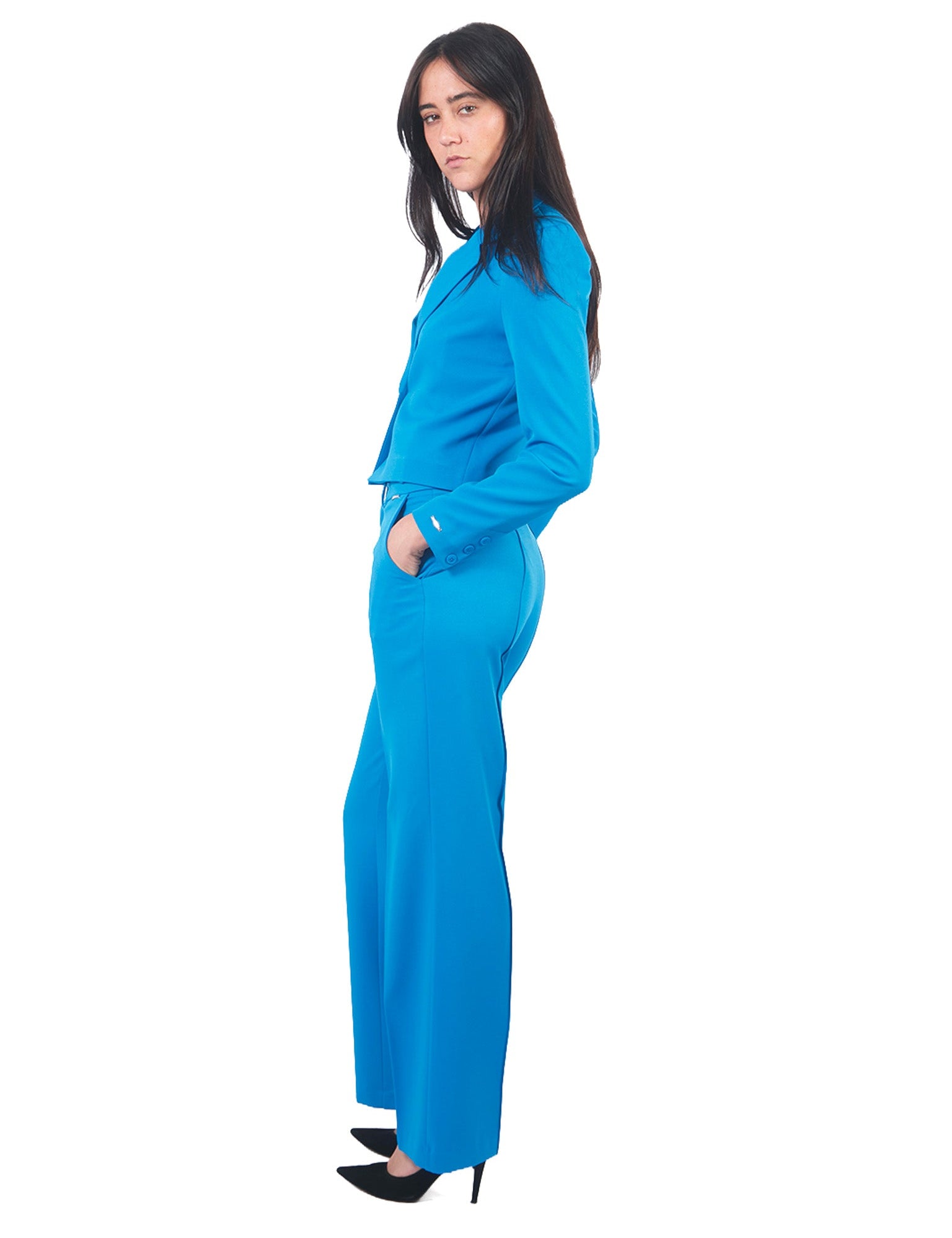 Pantalones Rectos Pt00795Grt Turquesa