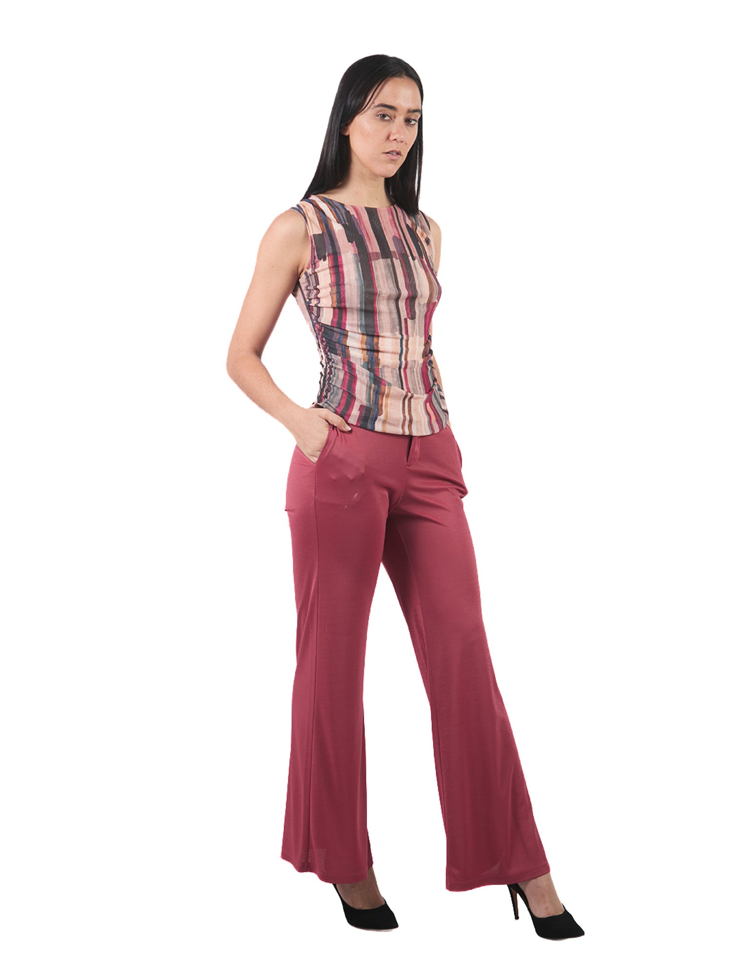 Pantalones Rectos PT00800TRZ Magenta