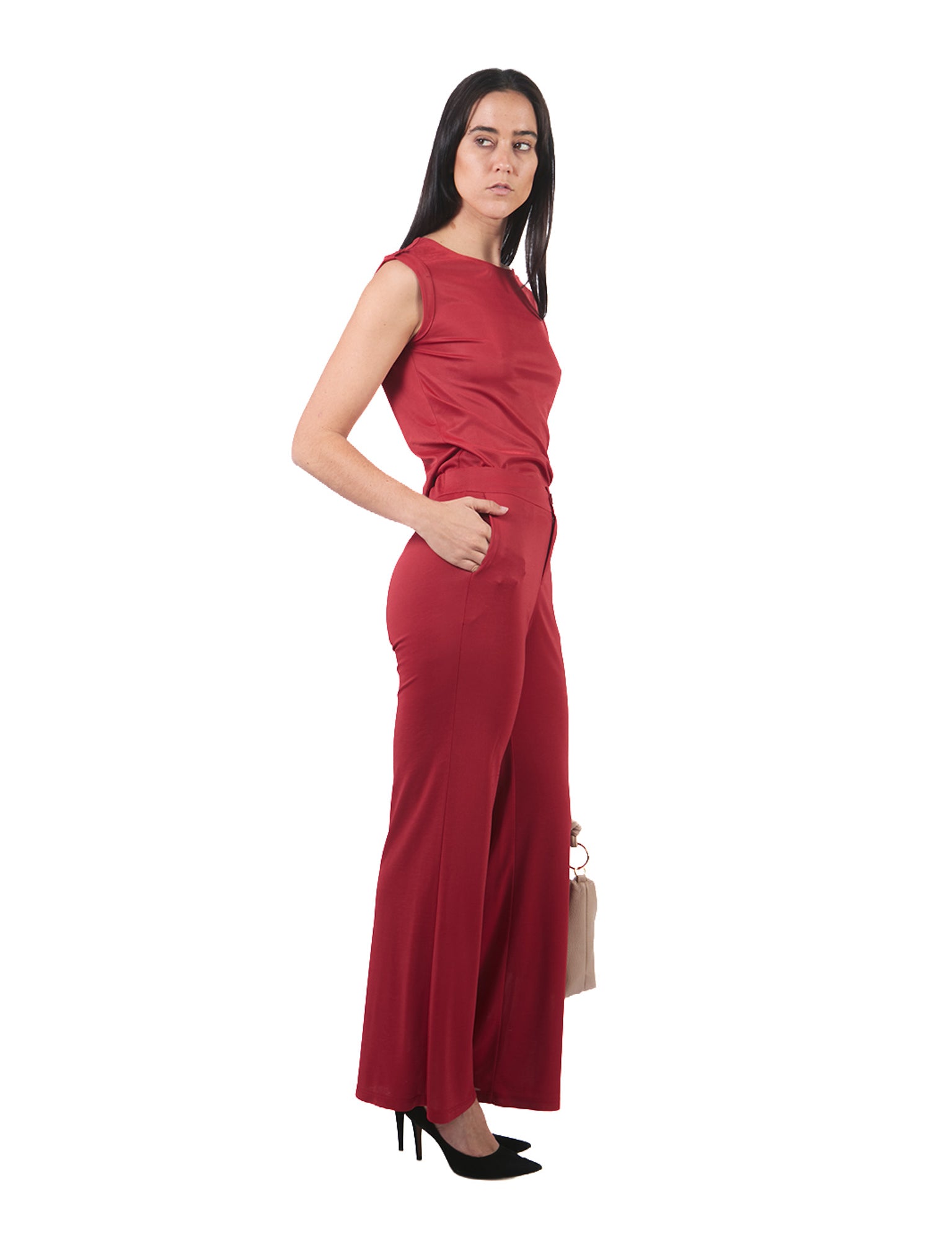 Pantalones Rectos PT00800TRZ Rojo