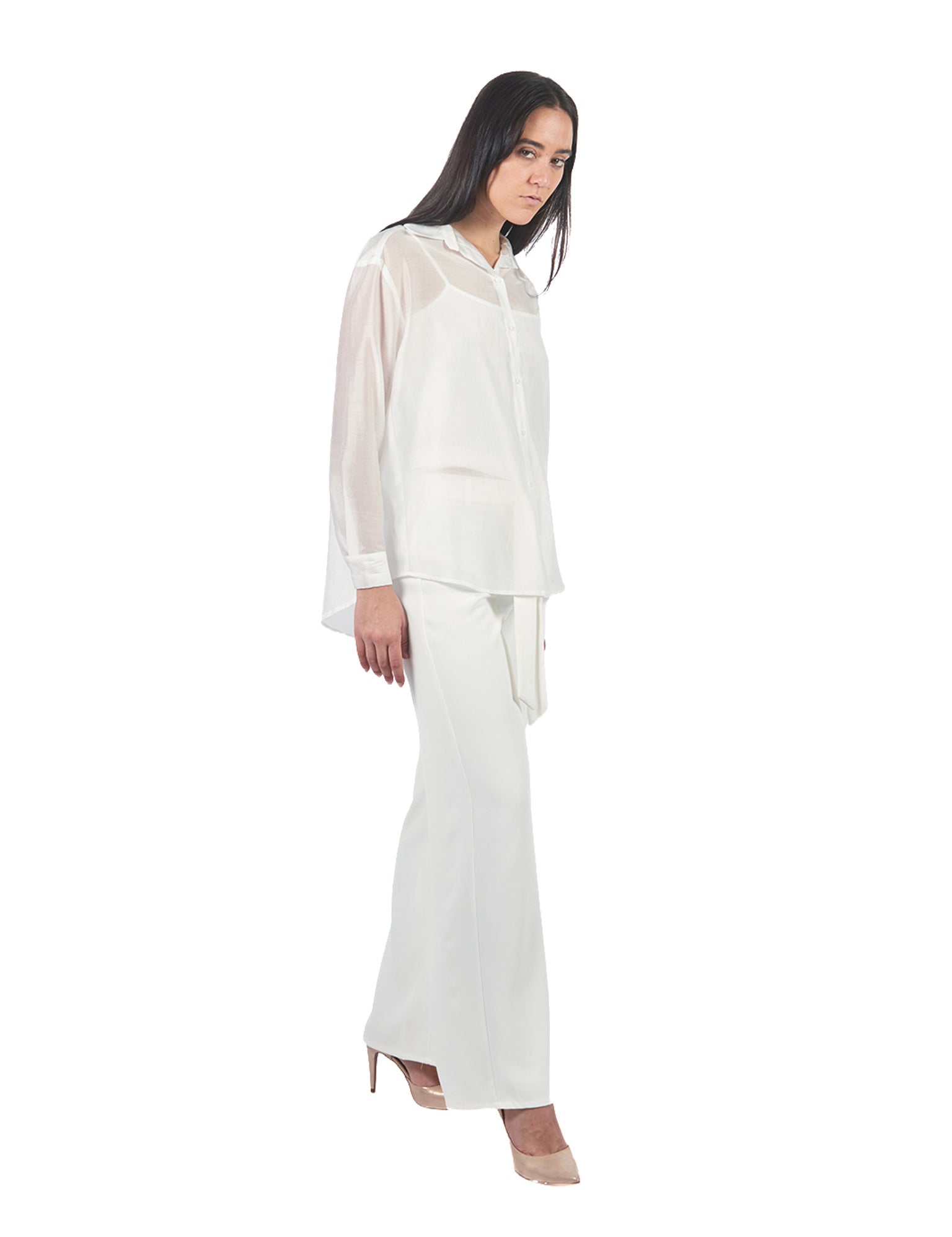 Pantalones Rectos PT00803SSS Hueso