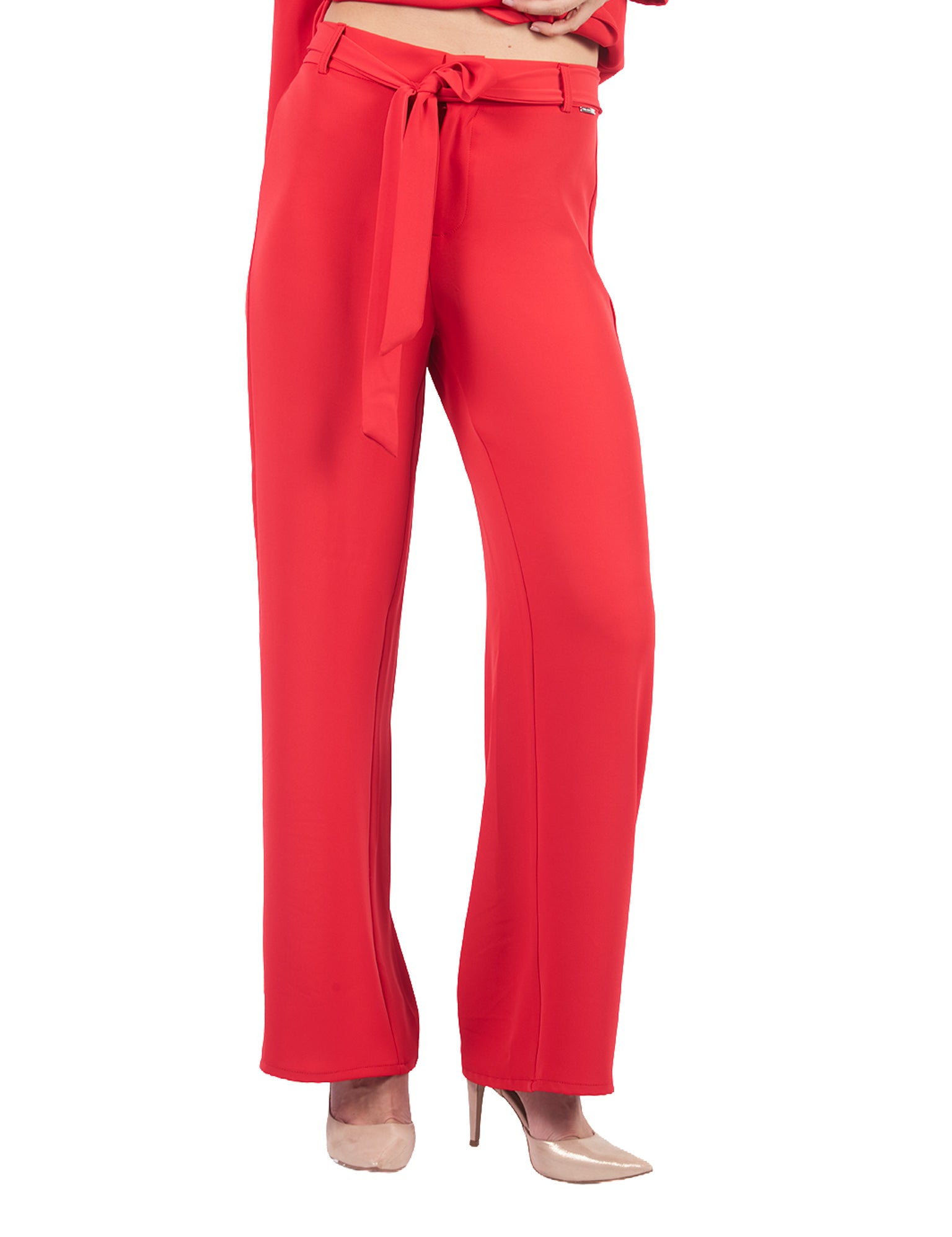 Pantalones Rectos PT00803SSS Rojo