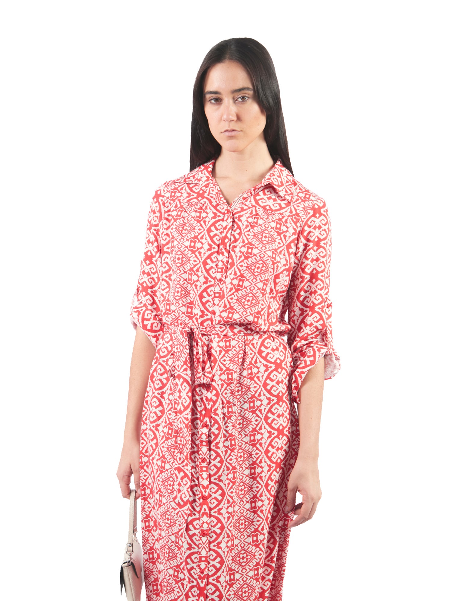 Vestidos Manga Larga VD00348BAT ROJO