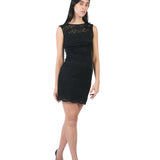 Vestido mini manga cero de encaje