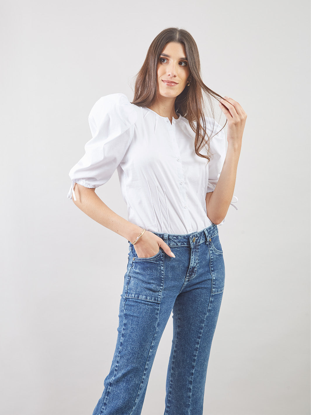 Blusa Mg Al Codo Bl01264pst