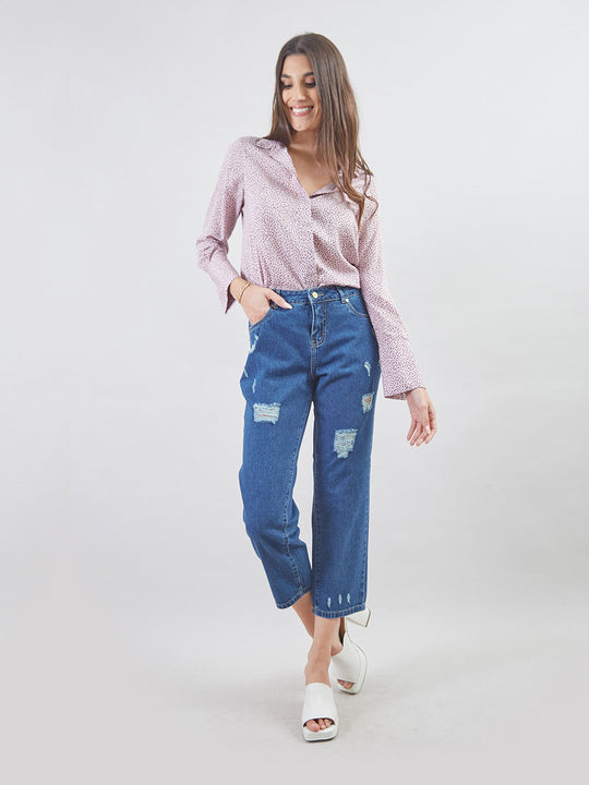 Pantalon Denim Boyfriend Jp00455tym