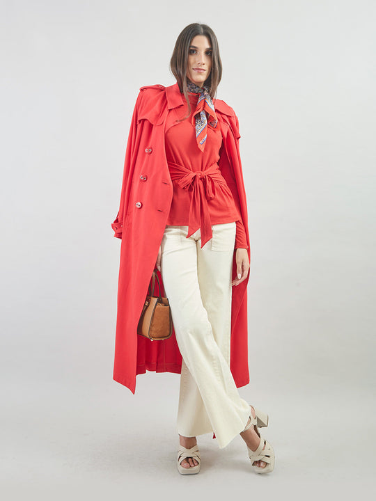 Trench Coat Manga Larga Tc00103slt