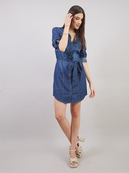 VESTIDO JEAN MANGA LARGA JV00127SMC