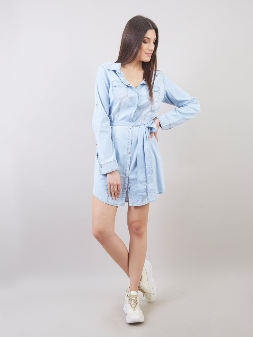 VESTIDO JEAN MANGA LARGA JV00127SMC