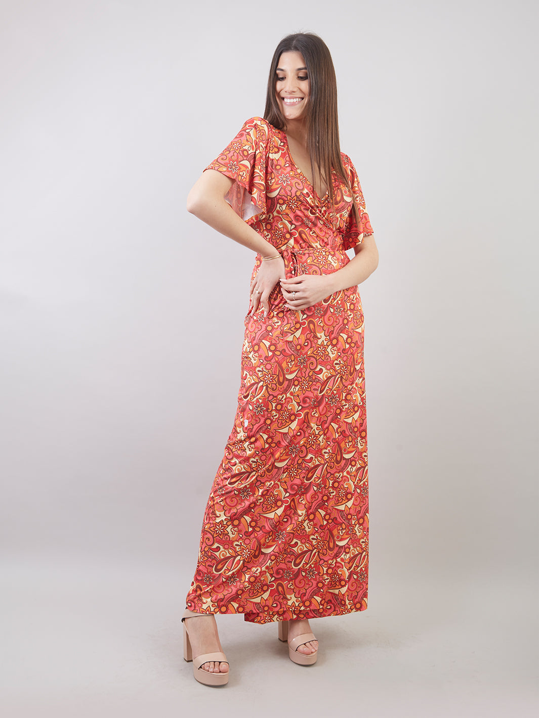 VESTIDO LARGO ENVOLVENTE VD00792VEE