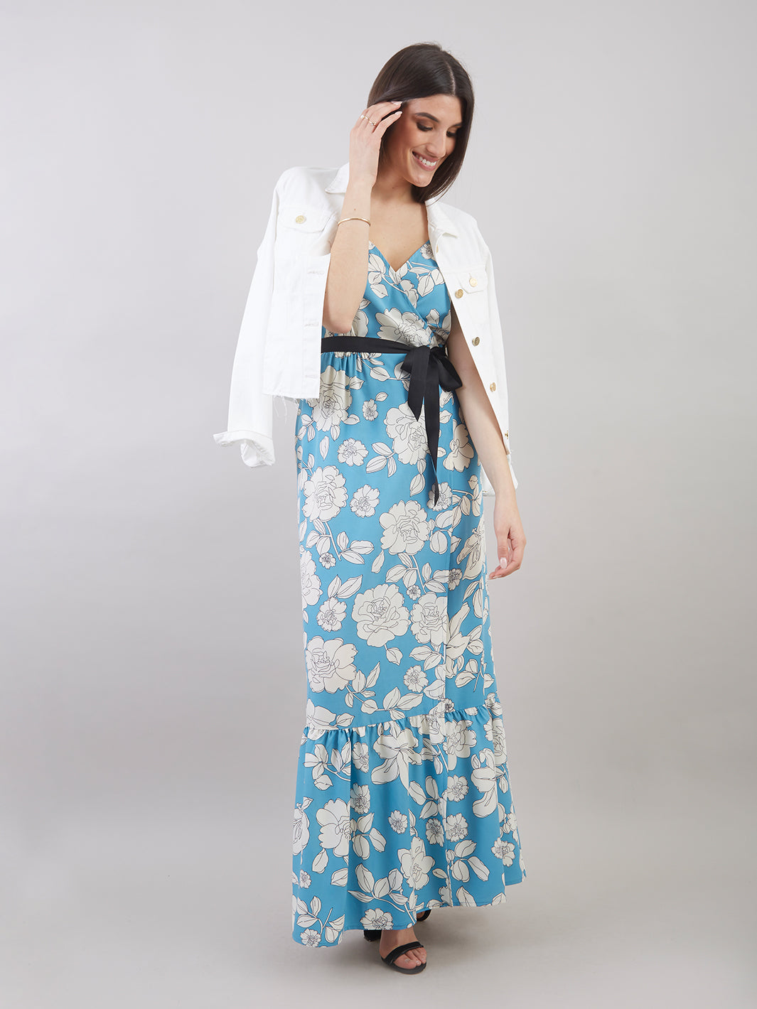 VESTIDO LARGO ENVOLVENTE VD00794SAR