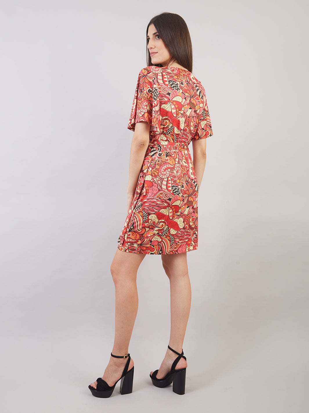 VESTIDO CORTO ENVOLVENTE VD00805VEE