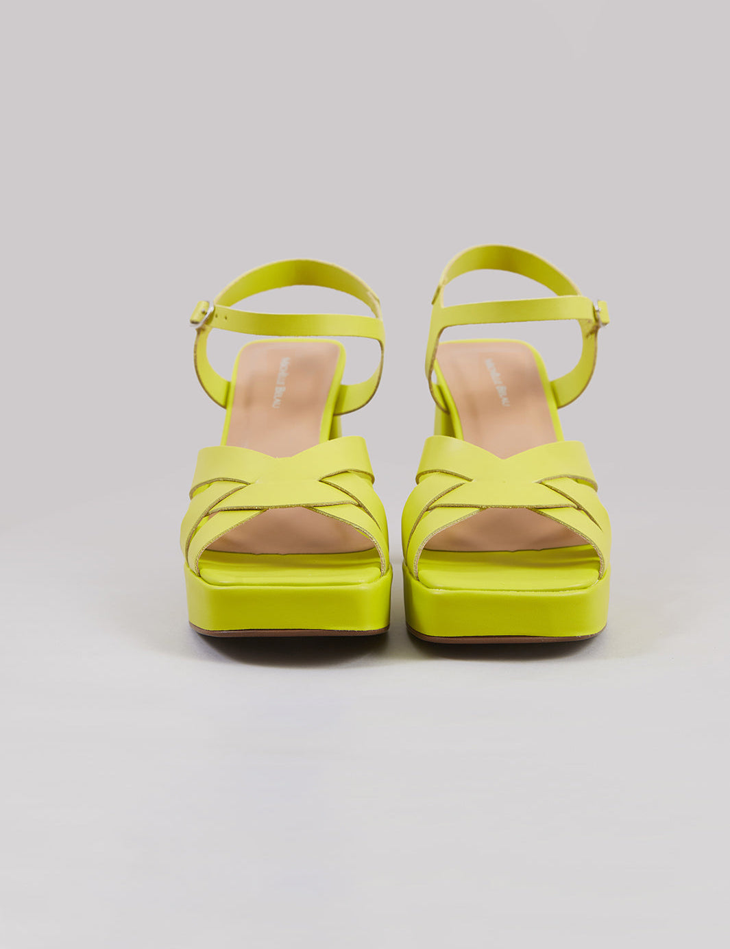 ELVA - SANDALIAS DE CUERO LIMON