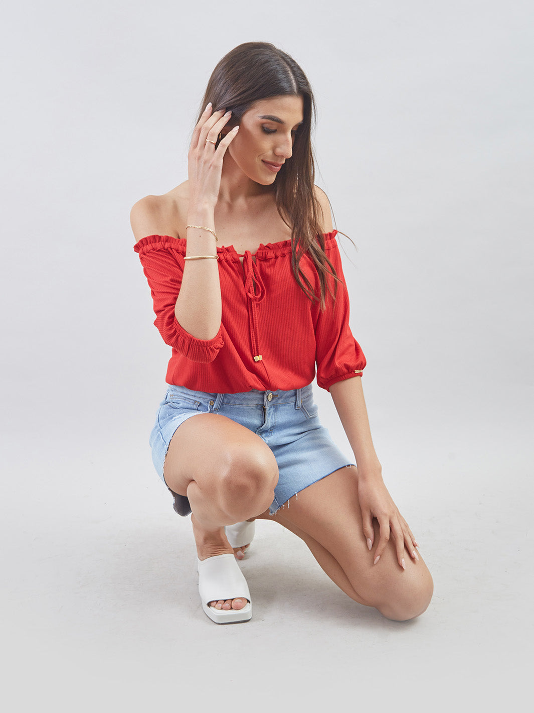 POLO OFF SHOULDER PL01187RMR